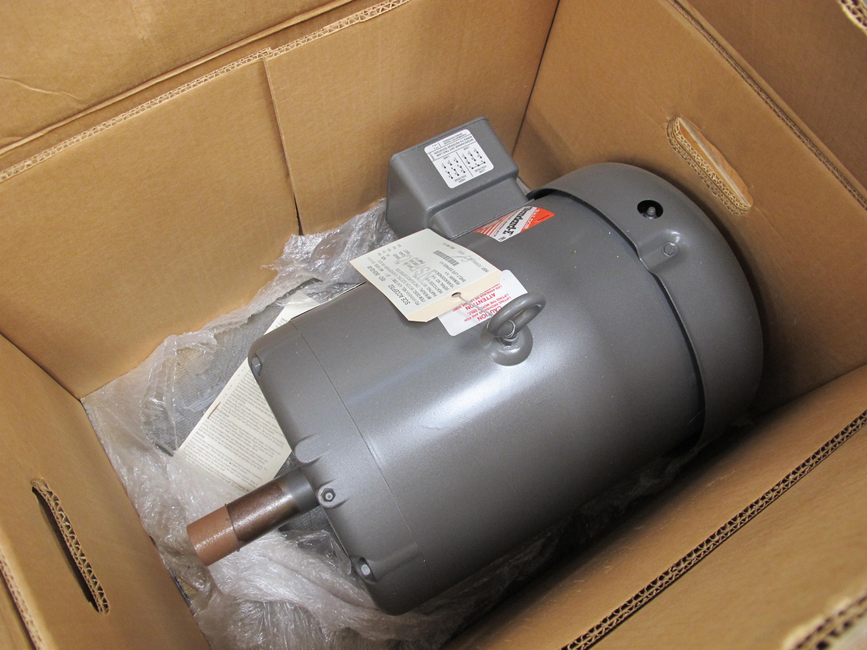 MOTOR, ELECTRIC TYPE, 10 HORSEPOWER, 230/460 ELEC RATING, 3500 RPM, 215T FRAME, 23/11.5 AMPS, TEFC ENCLOSURE. MUST BE MODIFIED WITH CLASS H INSULATION. DO NOT SUBSTITUTE, PART # M3711T (H INS) (W-44) LOADING & HANDLING FEE $15-